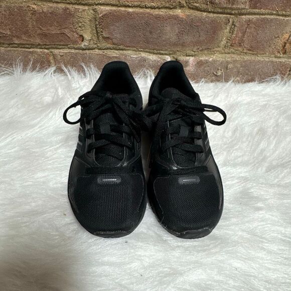 Adidas Kids Black Sneaker Size 13.5 - Picture 2 of 7